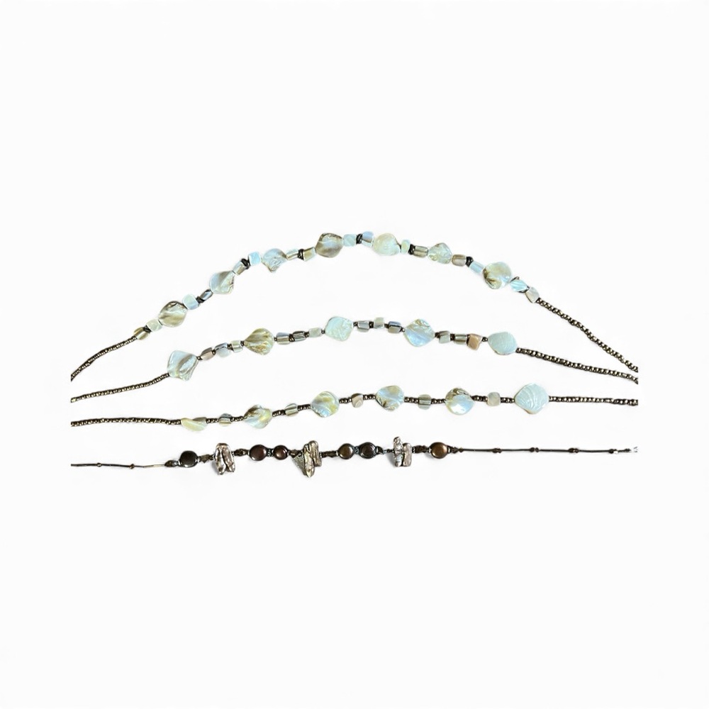 Two Shell Necklaces Multi-Strand Shell And Single… - image 8